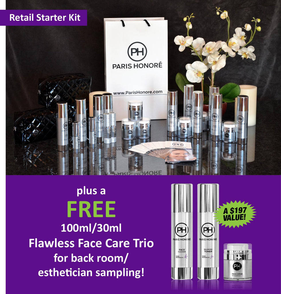 PARIS HONORÉ Retailer Starter Kit for Distributors, Spas, Salons, Retailers