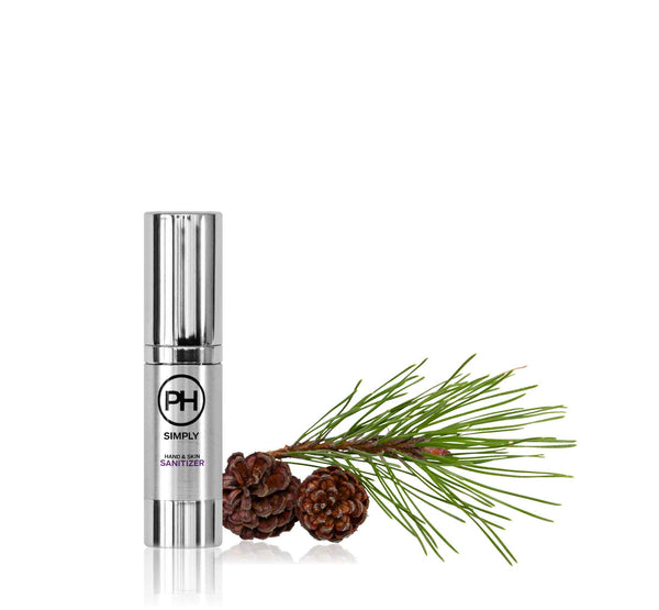 PH Simply Organic Hand and Skin Sanitizer in Pine and Vintage Leather 15ml